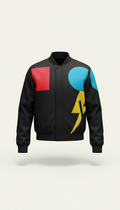 Tailored bomber jacket in jet black