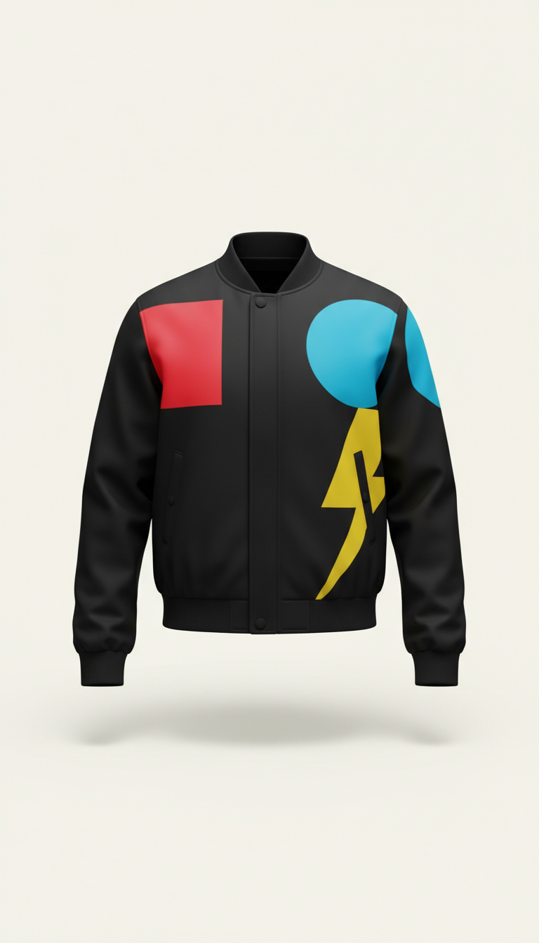 Tailored bomber jacket in jet black